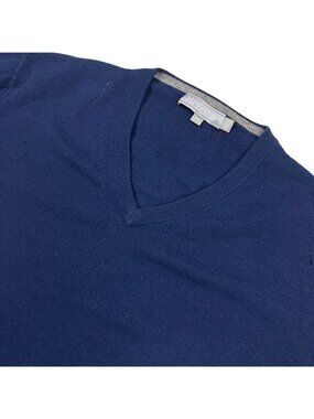 Hickey Freeman Men's L/S V-Neck Cashmere Sweater Black • 2XL